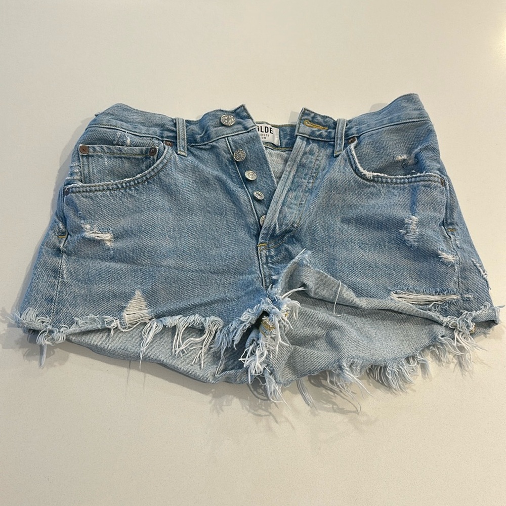 Agolde Parker Vintage Cut off Denim Shorts